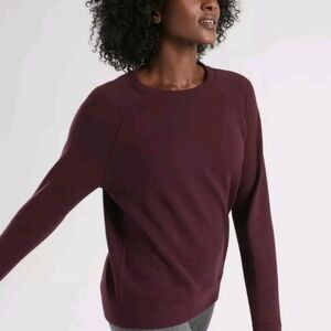 Athleta Dynamic Crew Sweatshirt Burgundy L